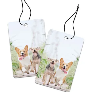 Promotional Gifts Custom Logo Long Hanging Air Freshener Different Scents Paper Car Air Freshener