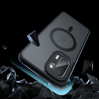 Étui antichoc magnétique en TPU et PC pour OnePlus ACE6 ACE6T 15R, coque de téléphone transparente mate anti-jaunissement, sensation agréable au toucher