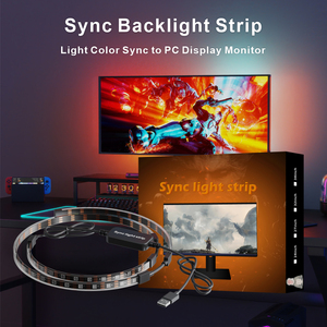 Môi trường xung quanh rgbic RGB chơi game LED Strip thông minh USB 5V máy tính PC bầu không khí trang trí nội thất Đồng bộ màn hình LED Đèn nền Epistar cho phòng trò chơi - Product Image 2
