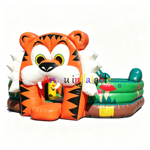 Trampoline <span class=keywords><strong>gonflable</strong></span> pour enfants sur le thème de la <span class=keywords><strong>grenouille</strong></span> et du tigre, avec tissu PVC imperméable, château <span class=keywords><strong>gonflable</strong></span> pour les sports de plein air - Product Image 4