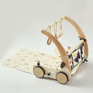 OEM nuova vendita calda pieghevole multifunzionale per camminare Fitness Stand in legno chiaro <span class=keywords><strong>passeggino</strong></span> per bambini per bambini che camminano bene Set per bambini - Product Image 3
