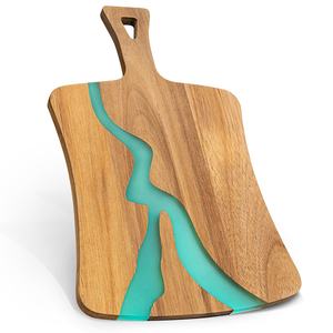 Kustom kayu zaitun akasia dan papan pemotong Resin tahan lama blok pemotong kayu - Product Image 2