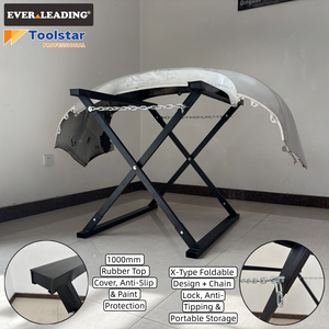 Supporto per Carrozzeria Auto in Metallo Resistente, Capacità 600 LBS, con Copertura in Gomma da 1000mm, Altezza Regolabile - Product Image 1