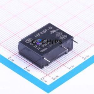 HF46F-G/5-HS1 Power Relay Through hole,7x20.5mm Relay 5V 1 Normally Open: 1A (SPST-Normally Open)::: 4 10A-250VAC/10A-30VDC - Product Image 1
