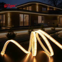 Lampu Strip LED COB Kecerahan Tinggi IP67 Tahan Air Lapisan Silikon 12mm Pita Fleksibel 24V Tanpa Titik Cahaya Seragam CRI>90 5 Tahun