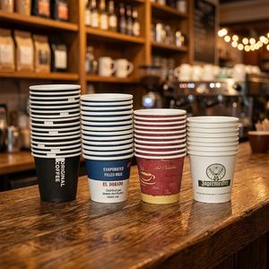Gobelet en papier jetable à paroi simple, biodégradable et écologique, idéal pour le café, le thé, les milkshakes et les jus, parfait pour les cafés - Vente chaude - Product Image 4