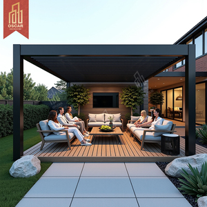 Pergola motorisée bioclimatique résistante aux UV Pergola de <span class=keywords><strong>piscine</strong></span> arrière-cour Gazebo à persienne moderne extérieur Pergola <span class=keywords><strong>en</strong></span> aluminium - Product Image 2
