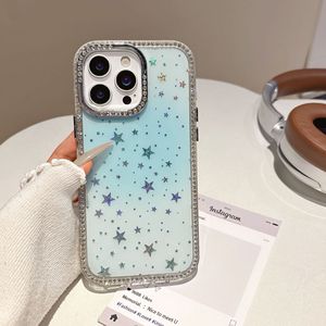 New hai mặt kim cương chống thả long lanh màu hồng Internet nổi tiếng của phụ nữ trường hợp điện thoại cho Iphone 11 12 13 14 15 16pro Max - Product Image 4