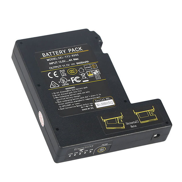 FONGKO  Input 13.5V 4A Max Output 11.1V 6400mAh  Original Splicing Machine Accessories Splicing Machine Battery