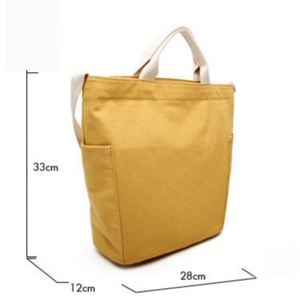 Bolsas de Mano Personalizadas al por Mayor 2026, Bolsa de Compras de Lona Creativa con Logotipo Impreso, Bolsa de Hombro Casual Amarilla, Bolsas Cruzadas para Mujer - Product Image 2