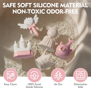 Grand ensemble de jouets de bain en silicone Princesse 2026, 8 pièces pour tout-petits, enfants et bébés, jouets aquatiques pour baignoire, jouets de <span class=keywords><strong>piscine</strong></span> souples et faciles à saisir - Product Image 6