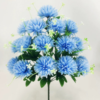 LO-78 Groothandel 52CM 18-koppige realistische nep-margriet bos kunstbloemenboeket voor binnendecoratie