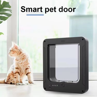 Porte automatique pour chat sécurisée pour les animaux de compagnie, avec capteur électronique RFID à microchip, écologique, en plastique, à fixer sur fenêtre rectangulaire