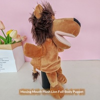 Marionnette de ventrilogie animale en peluche, jouet interactif parent-enfant, gant de conteur pour la maternelle, marionnette à bouche mobile