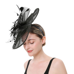 Элегантный преувеличенный Топ-шляпа с разноцветными модными цветами, модное перо, Сетчатое украшение для женской вечеринки, оптовая продажа - Product Image 3