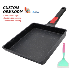 Sartén para tortilla japonesa Tamagoyaki <span class=keywords><strong>antiadherente</strong></span> sin PFOA, sartén para huevos con fondo de inducción, sartén para tortilla japonesa Tamagoyaki - Product Image 2