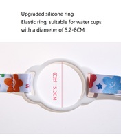 Lanière personnalisée en polyester imprimée par sublimation avec logo, support réglable pour bouteille d'eau pour enfants, sangle porte-bouteille