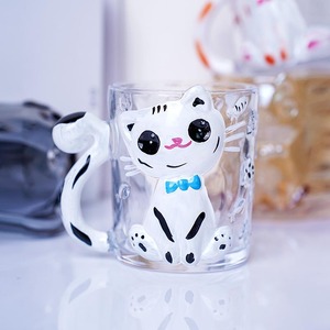 Mug Kaca 3D Bentuk Kucing Lucu Kawaii dengan Gagang Ekor untuk Susu, Jus, dan Kopi (Desain Kucing & Kelinci) - Product Image 6