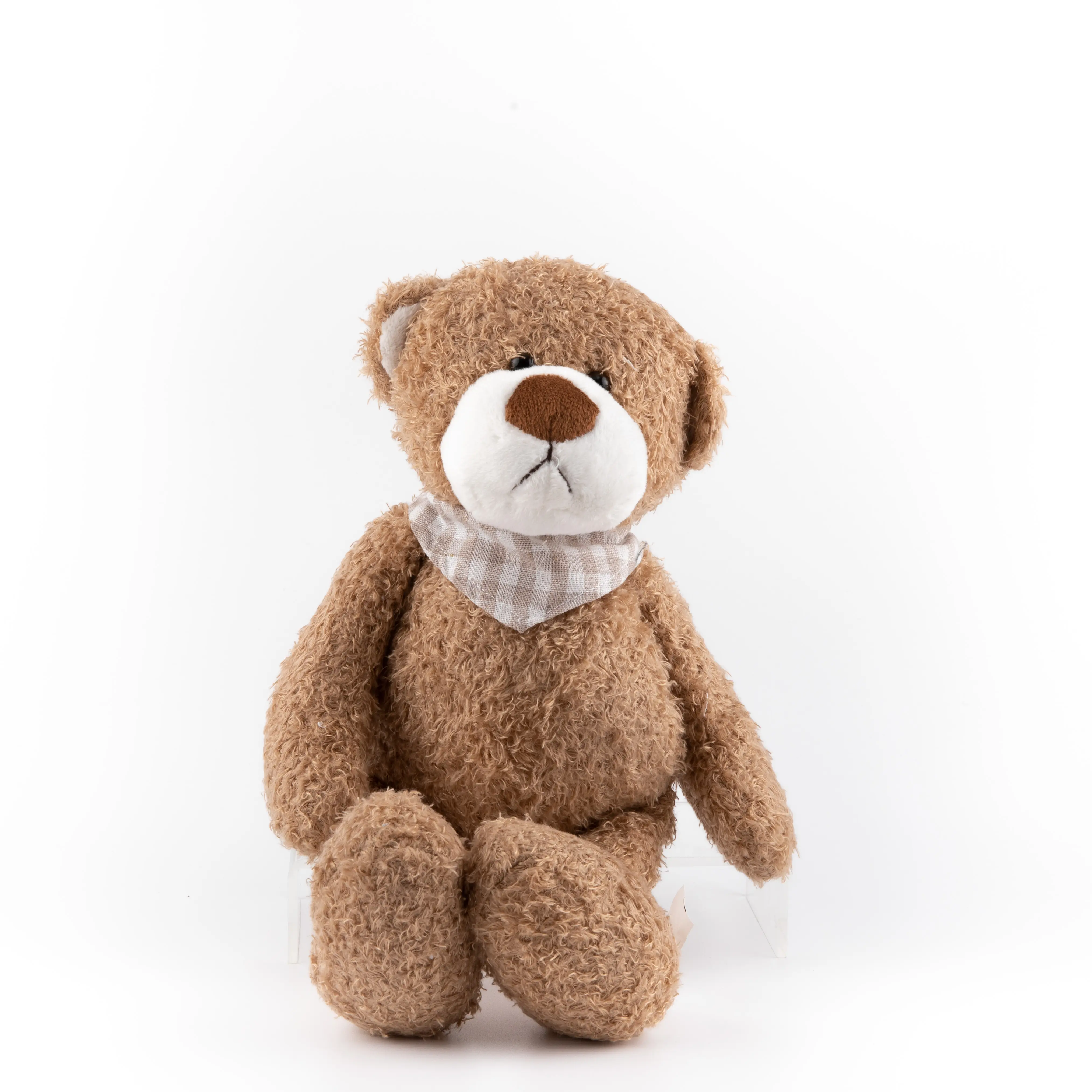 Bonito bib marrom teddy bear companheiro macio acalma a decoração da cama