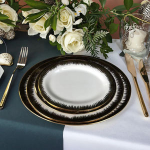 Juego de vajilla de platos de carga occidental de estilo europeo, plato de cerámica de pescado, diseño de plato ovalado mediterráneo para eventos de bodas - Product Image 2