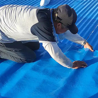 Rouleau de membrane imperméable autocollante en caoutchouc butyle résistant aux intempéries pour la rénovation des toitures en tôle d'acier colorée