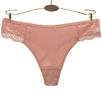 Nueva Ropa Interior Femenina de Algodón Acanalado Tangas Sexy para Mujer