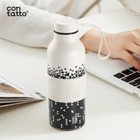 Gourde sportive haut de gamme à double paroi 7 couches en acier inoxydable 304, 500 ml, écologique, sans BPA, anti-fuite, maintien thermique 12-24 heures