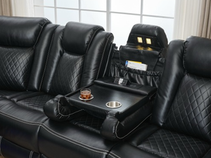 Ensemble de canapés modulaires en cuir de haute qualité avec éclairage LED, multifonctionnels et inclinables pour salon ou hôtel - Product Image 4