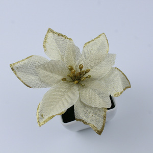 คริสต์มาสทองผงขอบดอกไม้ประดิษฐ์ดอกไม้คริสต์มาสพวงมาลัยอุปกรณ์ตกแต่งต้นคริสต์มาสขายส่ง - Product Image 4