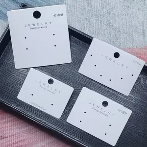 Impressão De Cartão Personalizado Pulseira Presente Jóias Cartões De Embalagem Placa Clipe De Cabelo Foil Business Earring Card Box Packaging