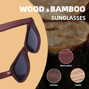 แว่นกันแดดโพลาไรซ์ทรงเหลี่ยมไม้สไตล์เรโทรลำลองสำหรับผู้ชายและผู้หญิงปี 2023 แว่นกันแดดไม้ไผ่โพลาไรซ์ - Product Image 2