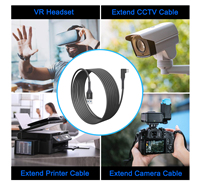 Câble d'extension USB 3.0 tendance 15M 10M 5M Type C 90 degrés Transfert de données 5 Gbps Câbles pour appareil photo pour photographie intelligente