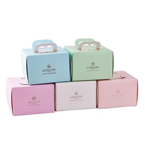 Clear Transparent Cake Box In Bulk Cake Box With Window Handle Plastic Cake Pop Modern Style Boxes
