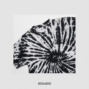 T-shirt tie-dye tissé à la main, coupe classique, 100% polyester, manches courtes, unisexe, streetwear, haut anti-froissement, séchage rapide pour la mode - Product Image 1