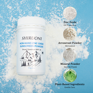 Polvere Solare Vegana Delicata con Ossido di Zinco OEM ODM, Polvere Minerale Botanica di Arrowroot SPF 30 per Acquisti all'Ingrosso - Product Image 2