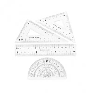 Juego de reglas Chen & Guang Youpin, serie de 4 piezas, 15 cm, material PET, para tareas de dibujo escolares, ARL960W7 - Product Image 3
