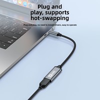Cable Adaptador de Aleación de Aluminio Tipo-C a USB-C 4K 30Hz Avanzado, Convertidor de Extensión Corta de 0.2m para MacBook Pro, iPad, Laptop, Hub