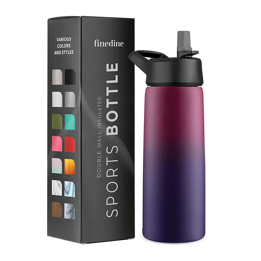 Bouteille d'eau réutilisable 18 couleurs à personnaliser, livraison gratuite, contenant sous vide, plusieurs canaux, en plastique, pour le sport, adapté en été, hot sale