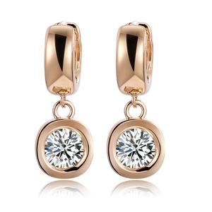 Boucles d'oreilles pendantes en or jaune 18 carats luxueuses avec diamants naturels VVS, bijoux en or massif, cadeau d'anniversaire pour femme, livraison gratuite - Product Image 1