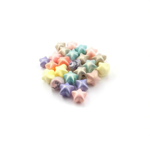 ILAN Abalorios a forma di stella 10x12mm colore pastello 25 pezzi per la creazione di gioielli - Product Image 2