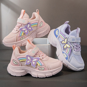 Sneakers scollate da ragazza Premium fodera superiore in cotone in rete sintetica per la primavera autunno che corre alla moda <span class=keywords><strong>scarpe</strong></span> <span class=keywords><strong>sportive</strong></span> per bambini in gomma morbida - Product Image 2