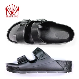 Sandalias duraderas de EVA de dos tiras con hebillas ajustables, soporte de arco, suela acolchada impermeable para playa y exteriores, sandalias al por mayor - Product Image 1