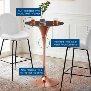 ركائز ذهبية قابلة للفصل لغرفة الطعام قاعدة طاولة من التوليب النحاسي المطروق العتيق المصقول للقهوة والقهوة - Product Image 2