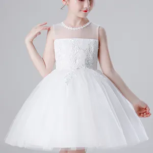 Factory Direct Sale Kids Girls Clothing Daily Tutu DressとBow Wholesale Flower Kids Girls Frock 7-16 Dress