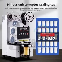 Scellant Tasse Machine À Sceller Entièrement Automatique Papier Boisson Lait Thé Café Yaourt Jus Boba Bubble Thé En Plastique Emballage Alimentaire