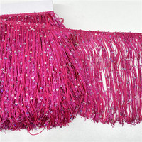 Offre Spéciale 20cm crypté épaissi Nylon gland Sequin Chainette franges lacets garniture brillant gland frange garniture