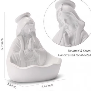 Statue de la Vierge <span class=keywords><strong>Marie</strong></span>, cadeaux catholiques, souvenir pour femmes, porte-rosaires, 5,5 pouces, statues de la Sainte Mère (résine) - Product Image 6