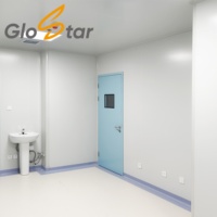 Panneau de salle blanche en aluminium-zinc avec âme en laine de roche, panneau mural et de plafond modulaire pour projets de construction