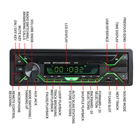 SHIYANG-lector de tarjetas USB/TF OEM ODM, luces coloridas, radio FM de alta fidelidad, salida de audio de cuatro canales, BT, reproductor MP3 de coche manos libres