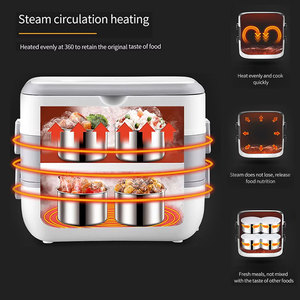 Lonchera Eléctrica Multiusos <span class=keywords><strong>de</strong></span> <span class=keywords><strong>Acero</strong></span> <span class=keywords><strong>Inoxidable</strong></span>, Puede Calentar Arroz y Cocinar - Product Image 5